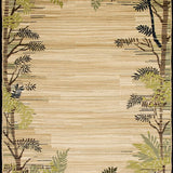 Ultra Soft Area Rug, Non Slip, Stain Resistant, Washable Area Rugs for Living Room, Bedroom, Rustic Safari Animal Imagery(Beige)