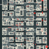 Ultra Soft Area Rug, Non Slip, Stain Resistant, Washable Area Rugs for Living Room, Bedroom, Urban Cartoon Landscape Vibes(Gray)