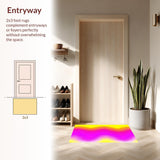 Ultra Soft Area Rug, Non Slip, Stain Resistant, Washable Area Rugs for Living Room, Bedroom, Playful Pastel Swirl Design(Yellow)