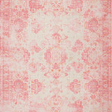 Ultra Soft Area Rug, Non Slip, Stain Resistant, Washable Area Rugs for Living Room, Bedroom, Vintage Chic Tiled Arrangement(Pink)