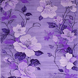 Ultra Soft Area Rug, Non Slip, Stain Resistant, Washable Area Rugs for Living Room, Bedroom, Soft Pastel Flower Aesthetic(Purple)
