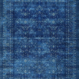 Ultra Soft Area Rug, Non Slip, Stain Resistant, Washable Area Rugs for Living Room, Bedroom, Elegant Scallop Carpet(Blue)