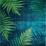 Ultra Soft Area Rug, Non Slip, Stain Resistant, Washable Area Rugs for Living Room, Bedroom, Elegant Circular Artful Expression(Blue)