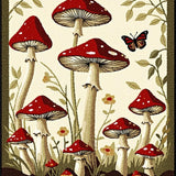 Enchanting Nature Inspired Motif(Red)