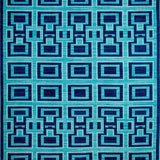 Ultra Soft Area Rug, Non Slip, Stain Resistant, Washable Area Rugs for Living Room, Bedroom, Eclectic Deep Royal Geometric Motif(Blue)