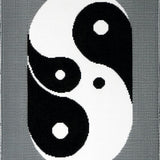Ultra Soft Area Rug, Non Slip, Stain Resistant, Washable Area Rugs for Living Room, Bedroom, Modern Yin Yang Non-Slip Meditation Doormat(Black)
