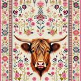 Cozy Vintage Cattle Graphics(Beige)