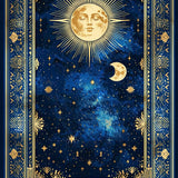 Ultra Soft Area Rug, Non Slip, Stain Resistant, Washable Area Rugs for Living Room, Bedroom, Artistic Cosmic Fantasy Representation(Blue)