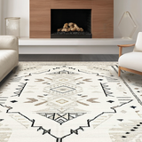 Cozy Fringe Topped Woven Motif(Beige)