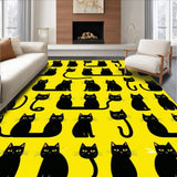 Ultra Soft Area Rug, Non Slip, Stain Resistant, Washable Area Rugs for Living Room, Bedroom, Stylish Modern Whimsical Animal Art(Yellow)