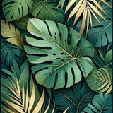 Artistic Golden Green Foliage(Green)