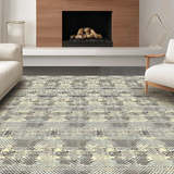 Ultra Soft Area Rug, Non Slip, Stain Resistant, Washable Area Rugs for Living Room, Bedroom, Vibrant Boho Inspired Wildlife Design(Gray)