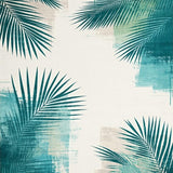 Modern Aqua Botanical Art(Blue)