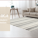 Ultra Soft Area Rug, Non Slip, Stain Resistant, Washable Area Rugs for Living Room, Bedroom, Contemporary Two-Tone Design Appeal(Gray)