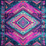 Ultra Soft Area Rug, Non Slip, Stain Resistant, Washable Area Rugs for Living Room, Bedroom, Vibrant Geometric Boho Aesthetic(Pink)
