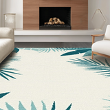 Ultra Soft Area Rug, Non Slip, Stain Resistant, Washable Area Rugs for Living Room, Bedroom, Transitional Coastal Vibe with Green(Beige)