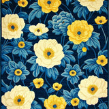 Ultra Soft Area Rug, Non Slip, Stain Resistant, Washable Area Rugs for Living Room, Bedroom, Contemporary Rustic Floral Patterns(Blue)