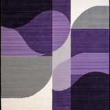 Ultra Soft Area Rug, Non Slip, Stain Resistant, Washable Area Rugs for Living Room, Bedroom, Trendy Transitional Comfort Design(Purple)