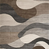 Ultra Soft Area Rug, Non Slip, Stain Resistant, Washable Area Rugs for Living Room, Bedroom, Artful Modern Tiled Composition(Beige)