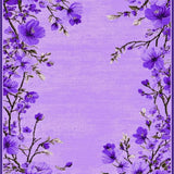 Ultra Soft Area Rug, Non Slip, Stain Resistant, Washable Area Rugs for Living Room, Bedroom, Serene Subtle Purple Design(Purple)
