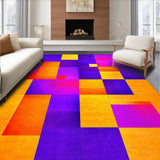 Ultra Soft Area Rug, Non Slip, Stain Resistant, Washable Area Rugs for Living Room, Bedroom, Eye-catching Lively Tiled Arrangement(Purple)