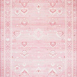 Ultra Soft Area Rug, Non Slip, Stain Resistant, Washable Area Rugs for Living Room, Bedroom, Elegant Pastel Playful Vibe(Pink)
