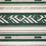 Ultra Soft Area Rug, Non Slip, Stain Resistant, Washable Area Rugs for Living Room, Bedroom, Low Pile Area with Beige and Green Boho Chevron(Green)