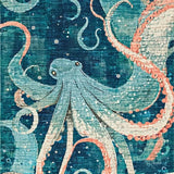 Ultra Soft Area Rug, Non Slip, Stain Resistant, Washable Area Rugs for Living Room, Bedroom, Whimsical Octopus Tentacle Area Rug:  Ocean-Inspired Home Decor(Blue)