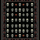 Ultra Soft Area Rug, Non Slip, Stain Resistant, Washable Area Rugs for Living Room, Bedroom, Creepy Halloween Decorative Piece(Black)