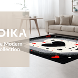 Chic Monochrome Patterned Mat(Black)