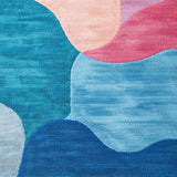 Ultra Soft Area Rug, Non Slip, Stain Resistant, Washable Area Rugs for Living Room, Bedroom, Abstract Pastel Nursery Playroom Non-Slip Rug(Pink)