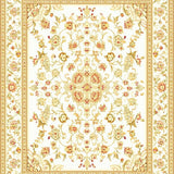 Ultra Soft Area Rug, Non Slip, Stain Resistant, Washable Area Rugs for Living Room, Bedroom, Rustic Ogee Patterned Aesthetic(Beige)