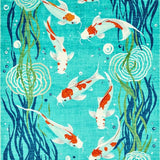 Brightly Colorful Pond Scene(Blue)