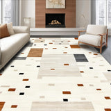 Ultra Soft Area Rug, Non Slip, Stain Resistant, Washable Area Rugs for Living Room, Bedroom, Elegant Off-White Animal Motif(Beige)