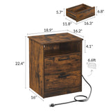 ODIKA Everyday Side Table with Fast Charging Station