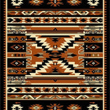 Ultra Soft Area Rug, Non Slip, Stain Resistant, Washable Area Rugs for Living Room, Bedroom, Modern Tribal Design with Rustic Flair(Brown)