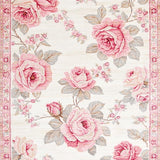 Ultra Soft Area Rug, Non Slip, Stain Resistant, Washable Area Rugs for Living Room, Bedroom, Elegant Country Rose Motif(White)