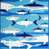 Coastal Blue Geometric Elegance(Blue)