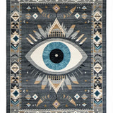 Ultra Soft Area Rug, Non Slip, Stain Resistant, Washable Area Rugs for Living Room, Bedroom, Dark Gray Textured Geometric Style(Gray)