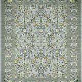 Ultra Soft Area Rug, Non Slip, Stain Resistant, Washable Area Rugs for Living Room, Bedroom, Sophisticated Ethnic Floral Arrangement(Gray)
