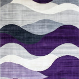 Ultra Soft Area Rug, Non Slip, Stain Resistant, Washable Area Rugs for Living Room, Bedroom, Vibrant Modern Abstract Geometry(Purple)