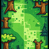 Bright Patterned Landscape(Green)