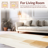 Ultra Soft Area Rug, Non Slip, Stain Resistant, Washable Area Rugs for Living Room, Bedroom, Beige and Cream Gradient with Rustic Boho Style Abstract Motifs(Beige)