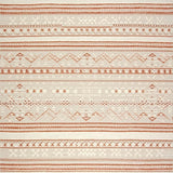 Ultra Soft Area Rug, Non Slip, Stain Resistant, Washable Area Rugs for Living Room, Bedroom, Diamond Weave Stripe Area with Rustic Farmhouse Charm in Neutral Tones(Red)