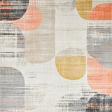 Ultra Soft Area Rug, Non Slip, Stain Resistant, Washable Area Rugs for Living Room, Bedroom, with Subtle Distressed Beige and Multi(Gray)