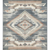 Ultra Soft Area Rug, Non Slip, Stain Resistant, Washable Area Rugs for Living Room, Bedroom, Contemporary Ethnic Geometric Fusion(Gray)