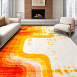 Ultra Soft Area Rug, Non Slip, Stain Resistant, Washable Area Rugs for Living Room, Bedroom, Innovative Soft-Touch Artistic Flair(Orange)