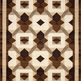 Ultra Soft Area Rug, Non Slip, Stain Resistant, Washable Area Rugs for Living Room, Bedroom, Stylish Brown Beige Geometric(Brown)