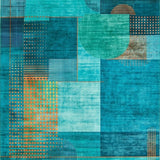 Elegant Smooth Line Motif(Blue)