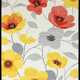 Ultra Soft Area Rug, Non Slip, Stain Resistant, Washable Area Rugs for Living Room, Bedroom, Contemporary Flower Pattern Fusion(Red)